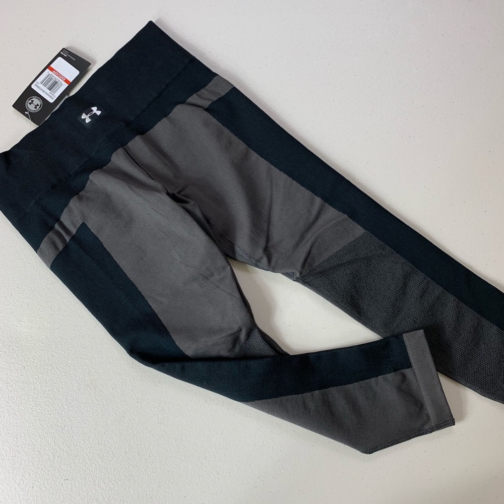 UA Heatgear Threadborne Compression Capri Leggings - Picture 2 of 7